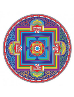 Symbole autocollant pour vitre - Mandala Vajra