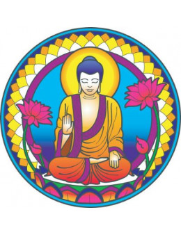 Symbole autocollant pour vitre - Bouddha nature