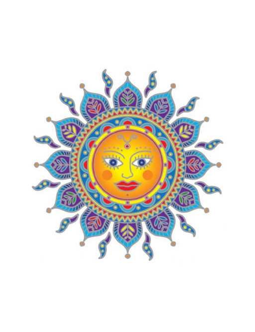 Symbole autocollant pour vitre - Mandala Soleil
