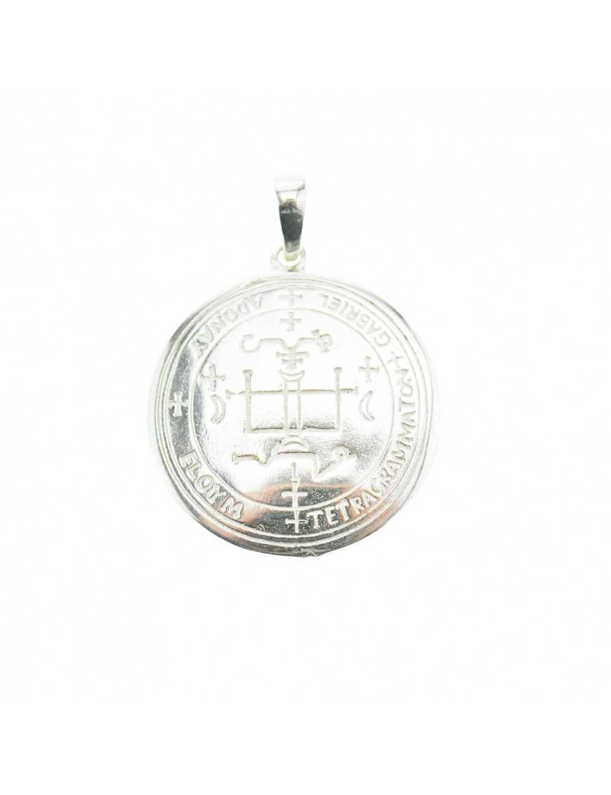 Pendentif médaille Archanges argent 925 - Diamètre 3 cm