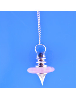 Pendule métal donut avec chaîne argentée