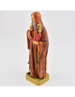 Statue Saint Benoit en résine 15 cm 