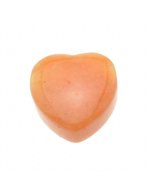 Pendentif Coeur Calcite orange