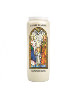 Bougie de neuvaine "vitrail" Sacré Coeur de Jésus