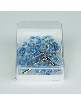 Chapelet métallique cristal médaille apparition 