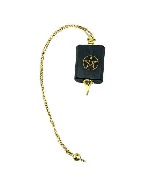 Pendule noir et dorée - Pentagramme