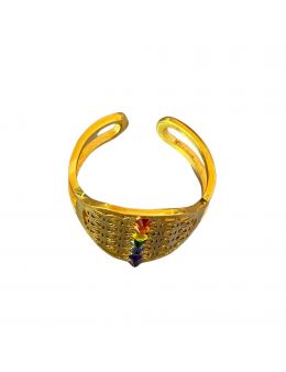 Bague plaquée Or - 7 chakras