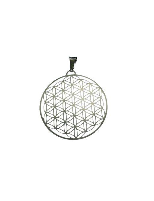 Pendentif Fleur de vie -Acier inoxydable- 4 cm