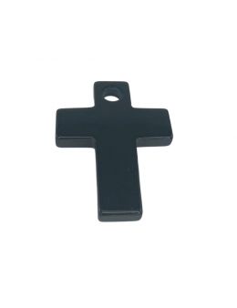 Croix Chrétienne - Onyx - 6 cm