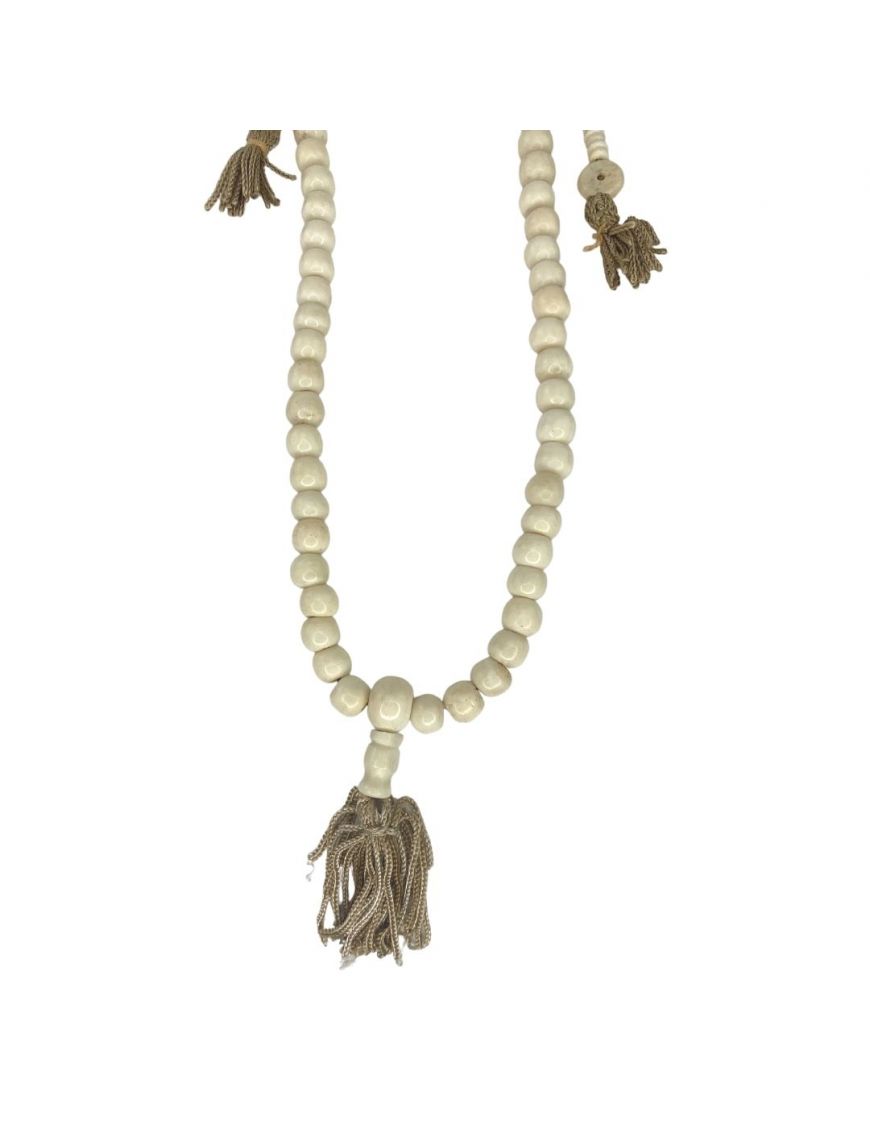 Malas Bouddhiste - 108 perles - Blanche avec repères