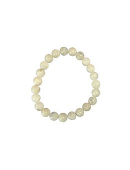 Bracelet perles 8mm - Jade blanche