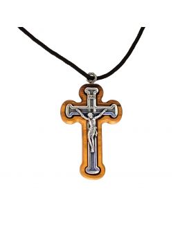 Croix Olivier/métal - Cordon