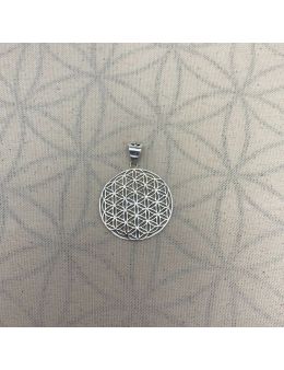 Pendentif Argent - Fleur de vie - 40 mm
