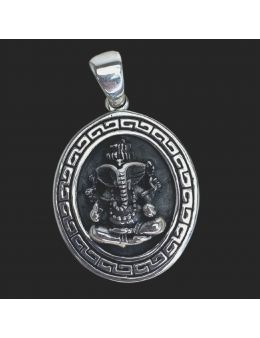 Pendentif Argent /Noir - Ganesh