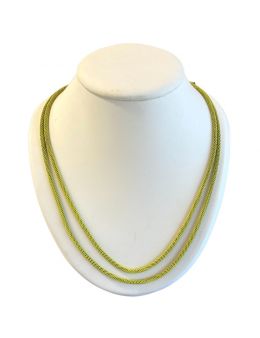 Chaine métal imitation peau de serpent - Jaune 
