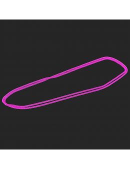 Chaine métal imitation peau de serpent - Fushia