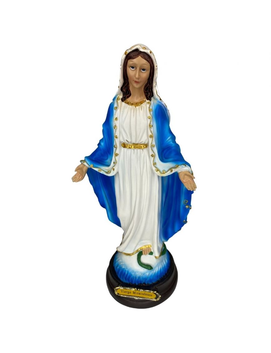 Statue résine Vierge Miraculeuse peinte à la main
