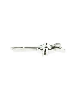 Pendentif croix argent 925 et pierres serties - Péridot