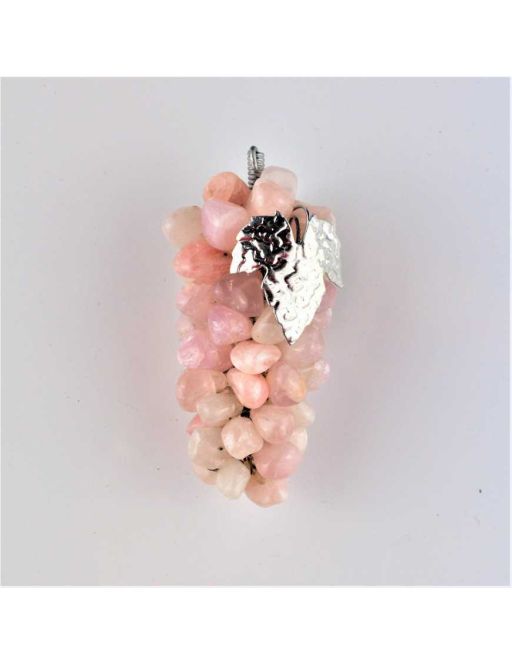 Grappe de raisin en pierres - Quartz Rose - 8,5 cm