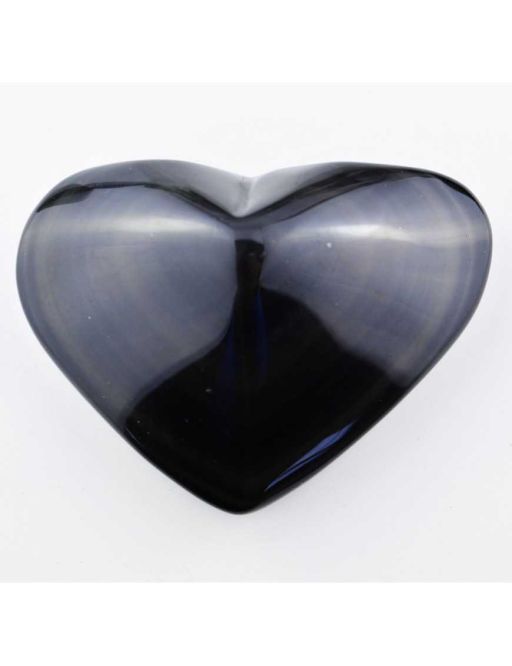 Coeur Oeil céleste - Obsidienne noire - 170 g