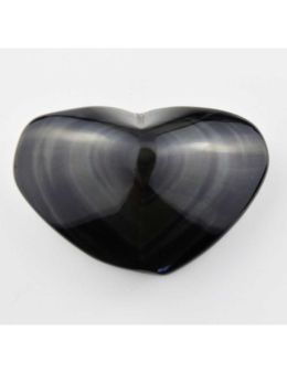 Coeur Oeil céleste - Obsidienne noire - 132 g
