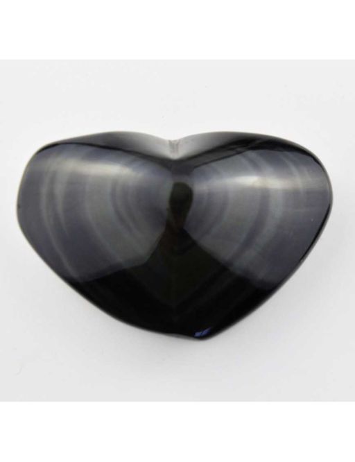 Coeur Oeil céleste - Obsidienne noire - 132 g