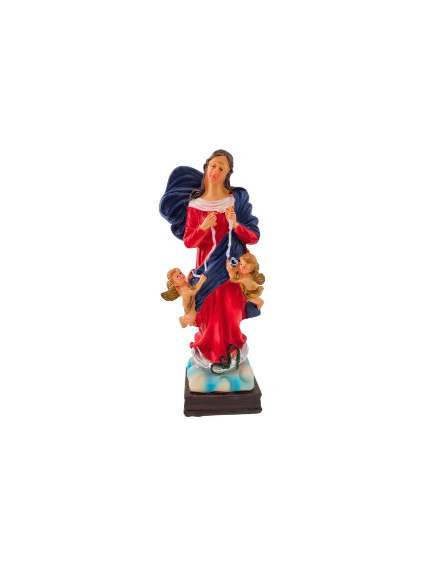 Statue Marie qui défait les noeuds en résine - 15 cm