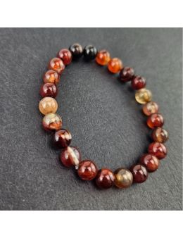 Bracelets perles 8 mm -Agathe Rouge