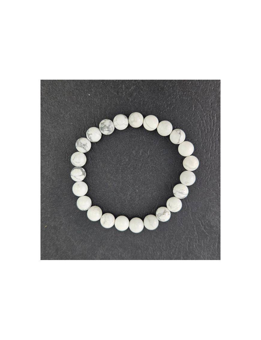 Bracelets perles 8 mm - Howlite 