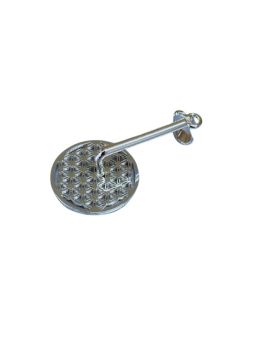 Porte donuts Fleur de vie - Plaqué Argent - 3 cm