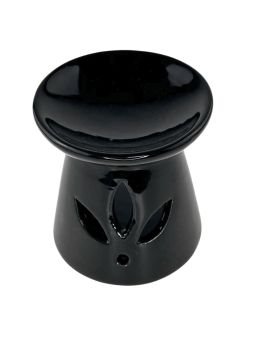 Brûle-encens céramique conique noire Brûle-encens céramique conique noire
