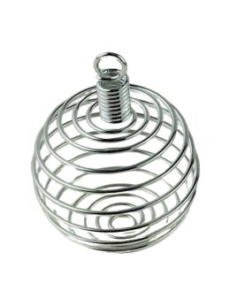 Cage- Boule ressort Argenté pour Pierre