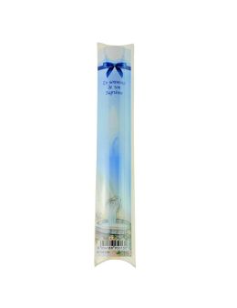 Bougie étui baptême Bleu