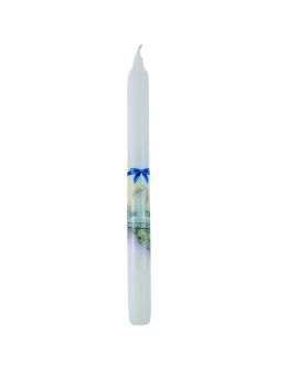 Bougie étui baptême Bleu