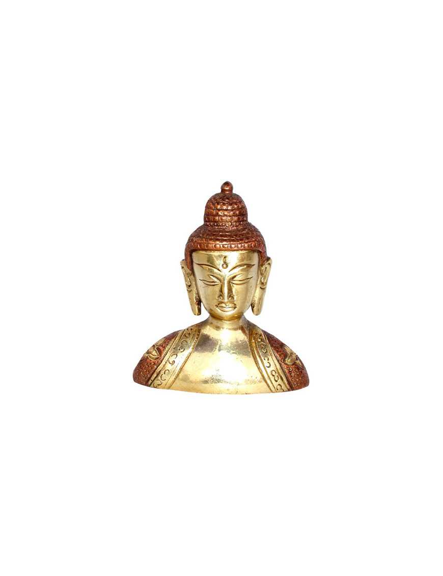 Buste de bouddha tibet en bronze