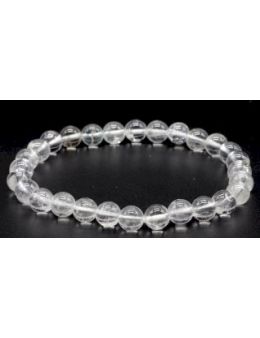 Bracelet Cristal de Roche perles 6mm