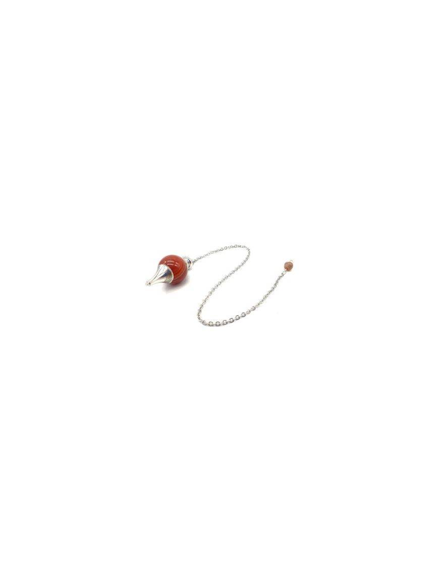 Pendule sphère Cornaline 4cm