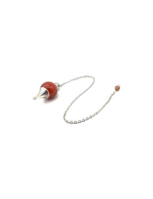 Pendule sphère Cornaline 4cm