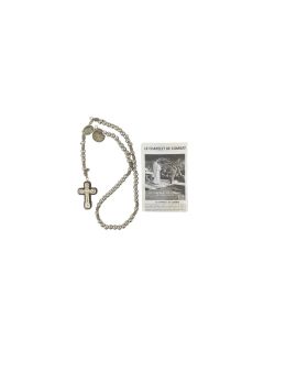 Chapelet de combat Saint Benoit + Livret - Corde - 2 Médailles -100 Gr