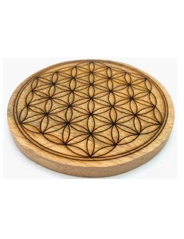 Dessous de Table- Fleur de Vie - Bois - 10 Cm