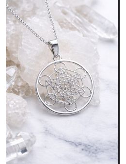 Pendentif Argent - Cube de métatron - 25 mm