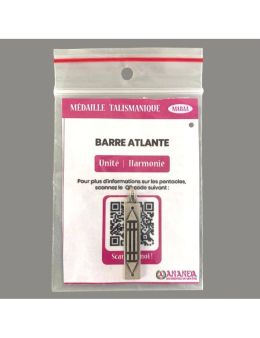 Barre Atlante - Médaille talismanique - Argenté - 3cm