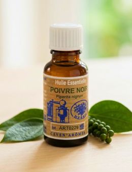 Huile essentielle de Poivre noir 20 ml avec Compte-gouttes