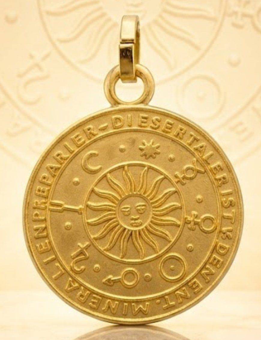 Pentacle Solaire - Médaille talismanique - 2.3cm