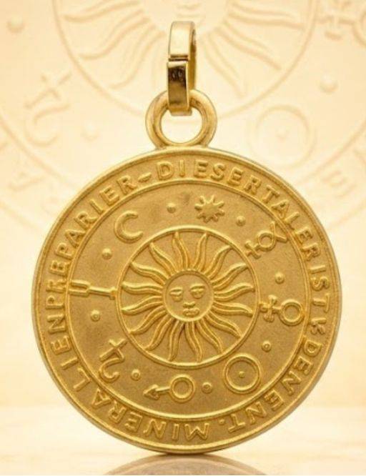 Pentacle Solaire - Médaille talismanique - 2.3cm