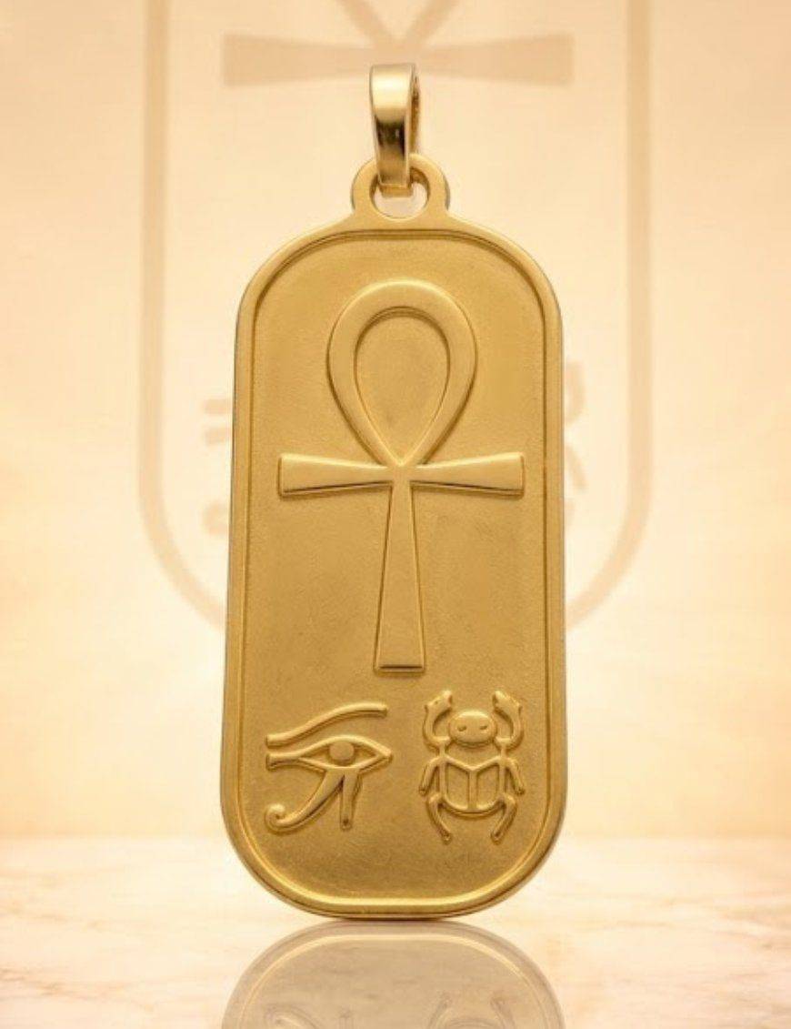 Pentacle d'Hathor + Croix d'Ankh - Médaille talismanique