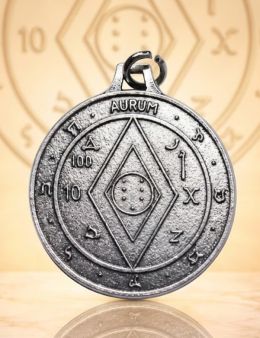 Pentacle de la richesse - Médaille talismanique - Argenté - 3cm