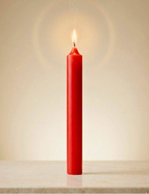 Bougie traditionnelle Batonnet 16 cm - Rouge