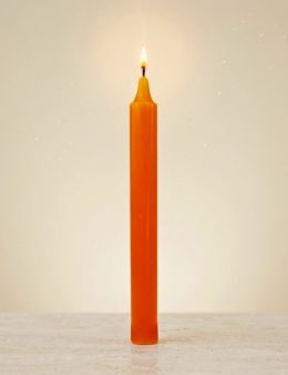 Bougie traditionnelle Batonnet 16 cm - Orange