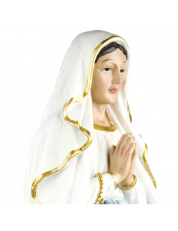 Statue résine Notre Dame de Lourdes peinte à la main